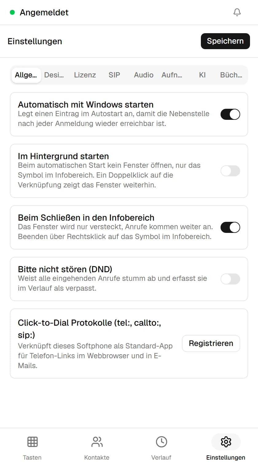 Audio- & Headset-Geräte konfigurieren
